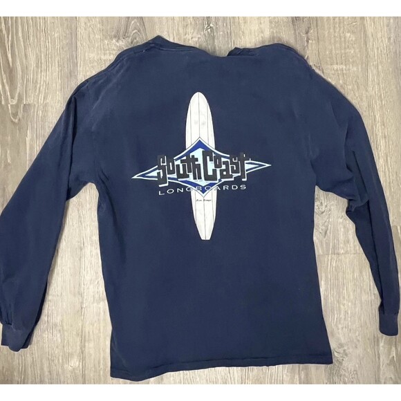 Vintage‎ Surf Tee Y2K Large San Diego South Coast Longboards Hanes Beefy T-Shirt - Picture 1 of 6